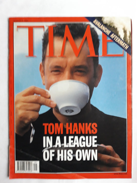 Time magazine Tom Hanks in a league of his own Avalanche aftermath 08.03.1999 March März 1999