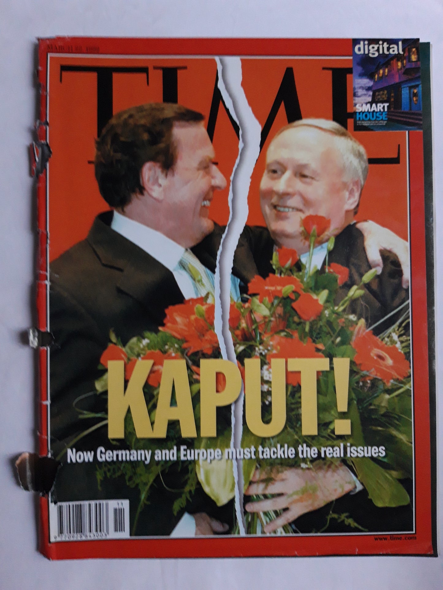 Time magazine Kaput! Gerhard Schröder Oskar Lafontaine digital 22.03.1999 March März 1999