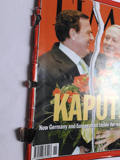 Time magazine Kaput! Gerhard Schröder Oskar Lafontaine digital 22.03.1999 March März 1999