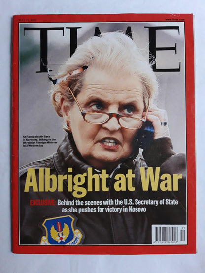 Time magazine Madeleine Albright at war Ramstein Air Base in Germany Ukrainian Foreign Minister U.S. Secretary of State victory in Kosovo 17.05.1999 May Mai 1999