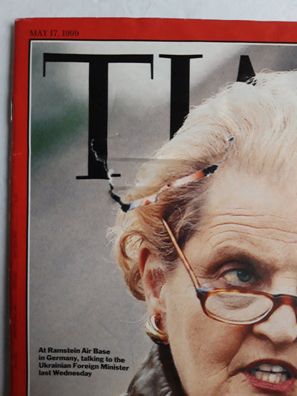 Time magazine Madeleine Albright at war Ramstein Air Base in Germany Ukrainian Foreign Minister U.S. Secretary of State victory in Kosovo 17.05.1999 May Mai 1999