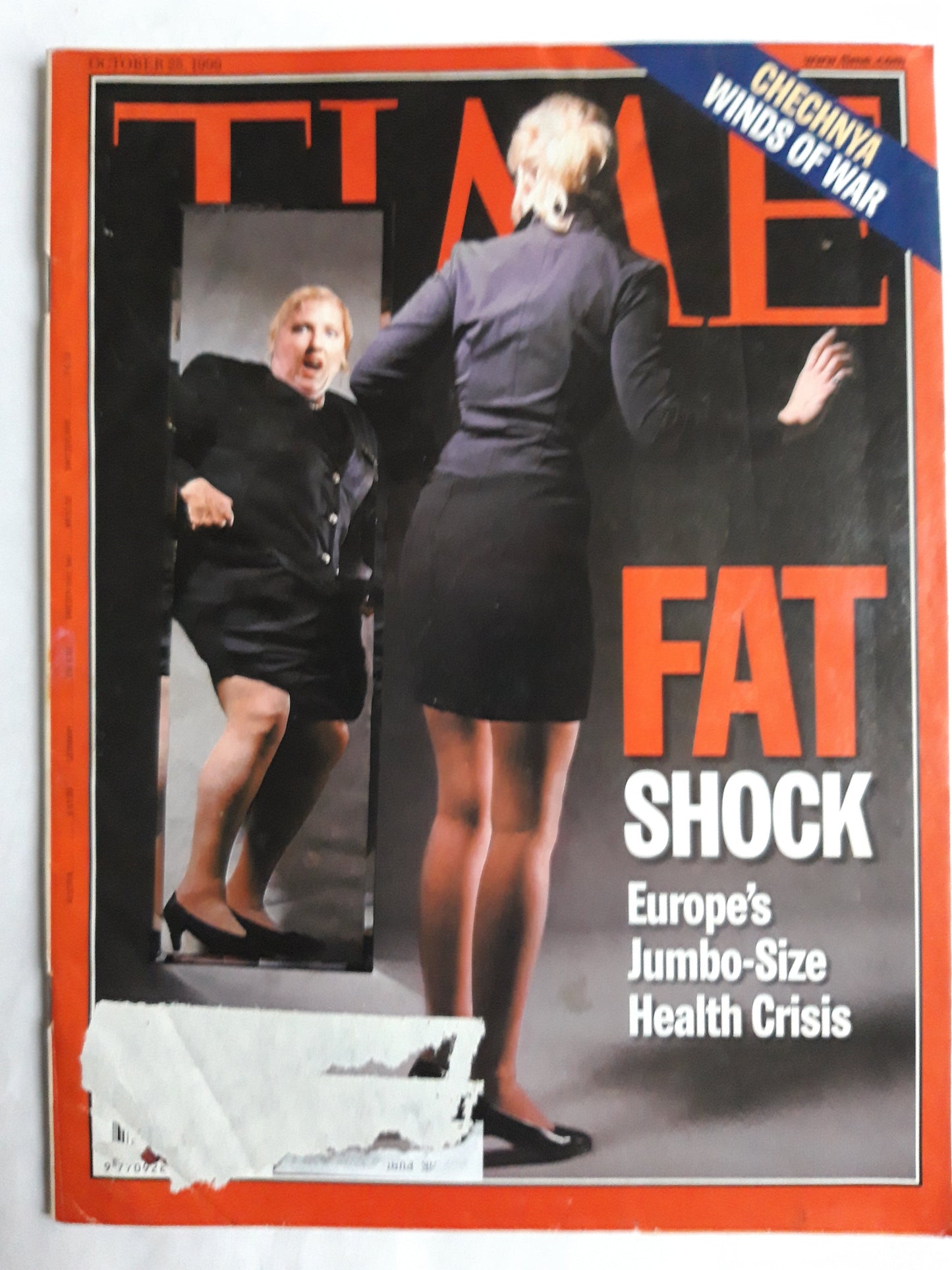 Time magazine Fat Shock Europe`s Jumbo-Size Health Crisis Chechnya Winds of war 25.10.1999 Oktober 1999