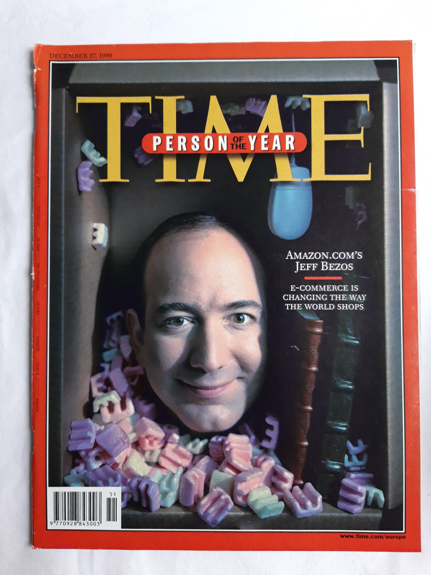 Time magazine Amazon.com`s Jeff Bezos e-commerce is changing the way the world shops 27.12.1999 December Dezember 1999
