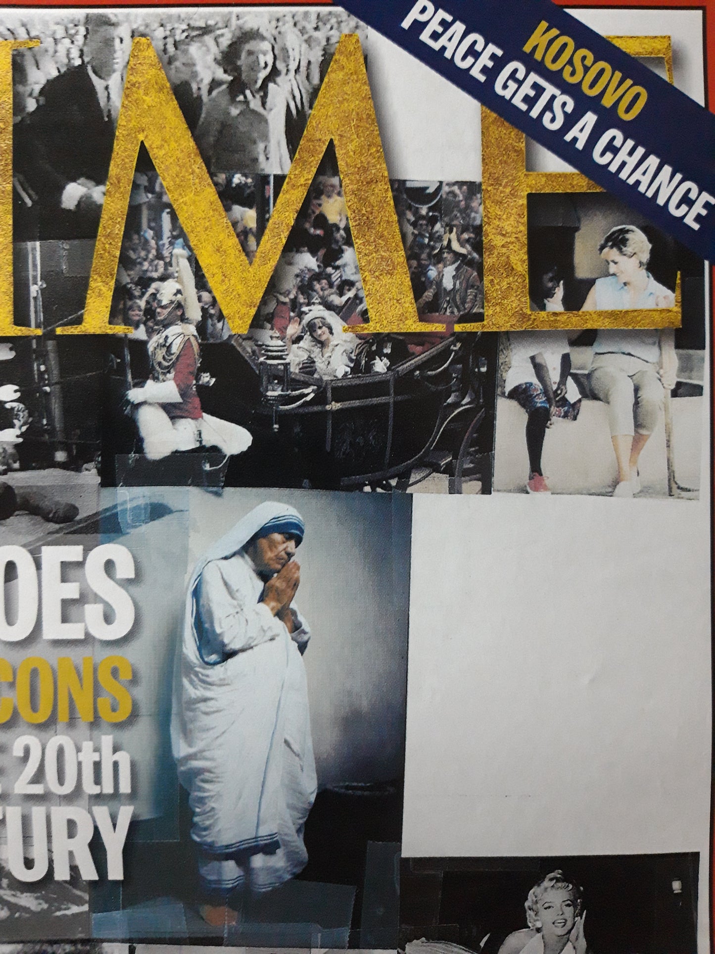 Time magazine Heroes and icons of the 20th Century Kosovo Peace gets a chance Marilyn Monroe Anna Frank Theresa Mohammad Ali  Princess Diane etc. 14.06.1999 Juni 1999