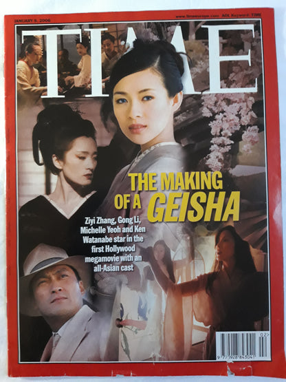 Time magazine The making of a Geisha Ziyi Zhang Gong Li Michelle Yeoh Ken Watanabe First Hollywood megamovie with all-Asian cast 09.01.2006 January 2006
