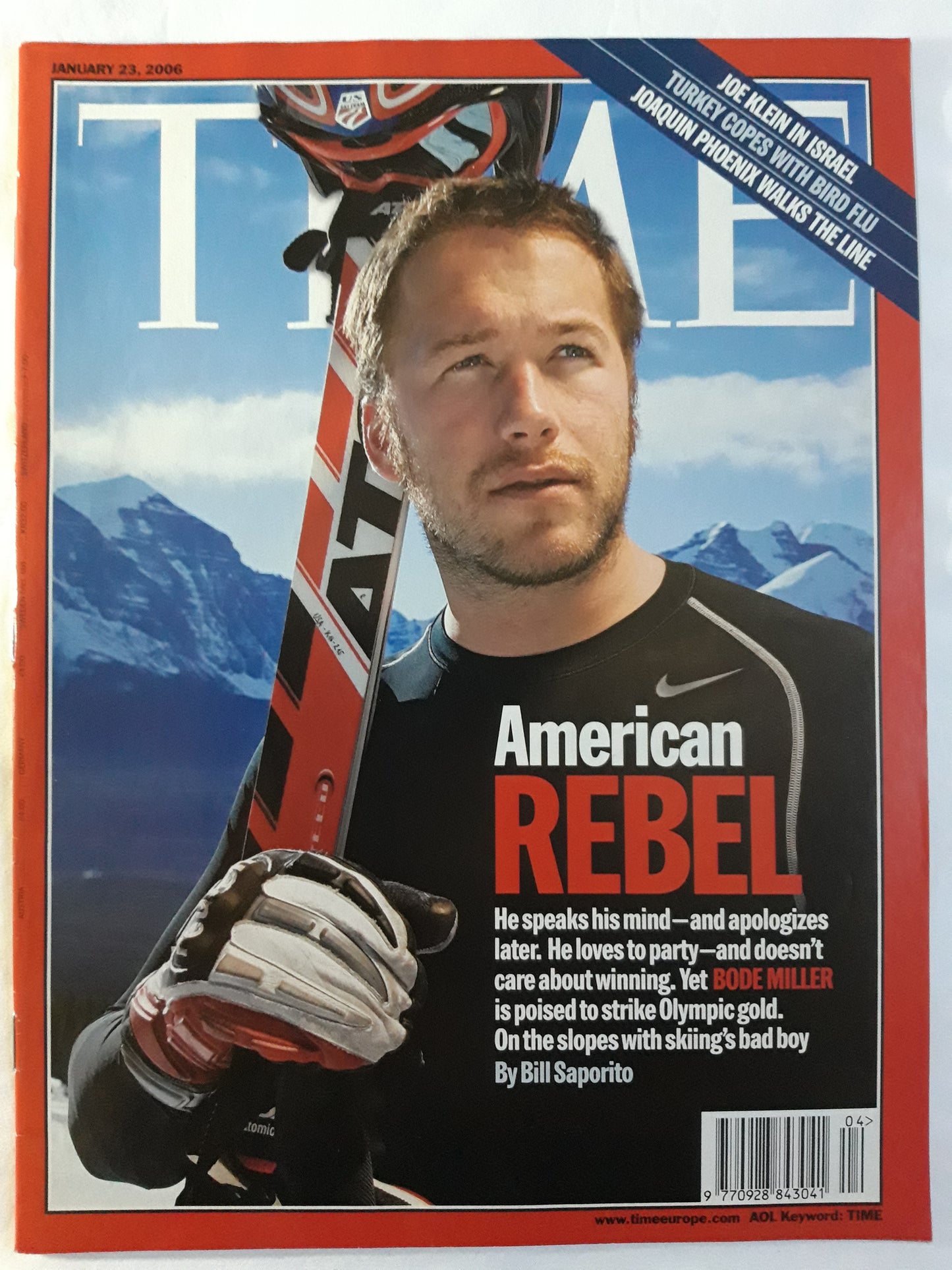 Time magazine American Rebel Bode Miller Joe Klein in Israel Joaquin Phoenix 23.01.2006 January 2006