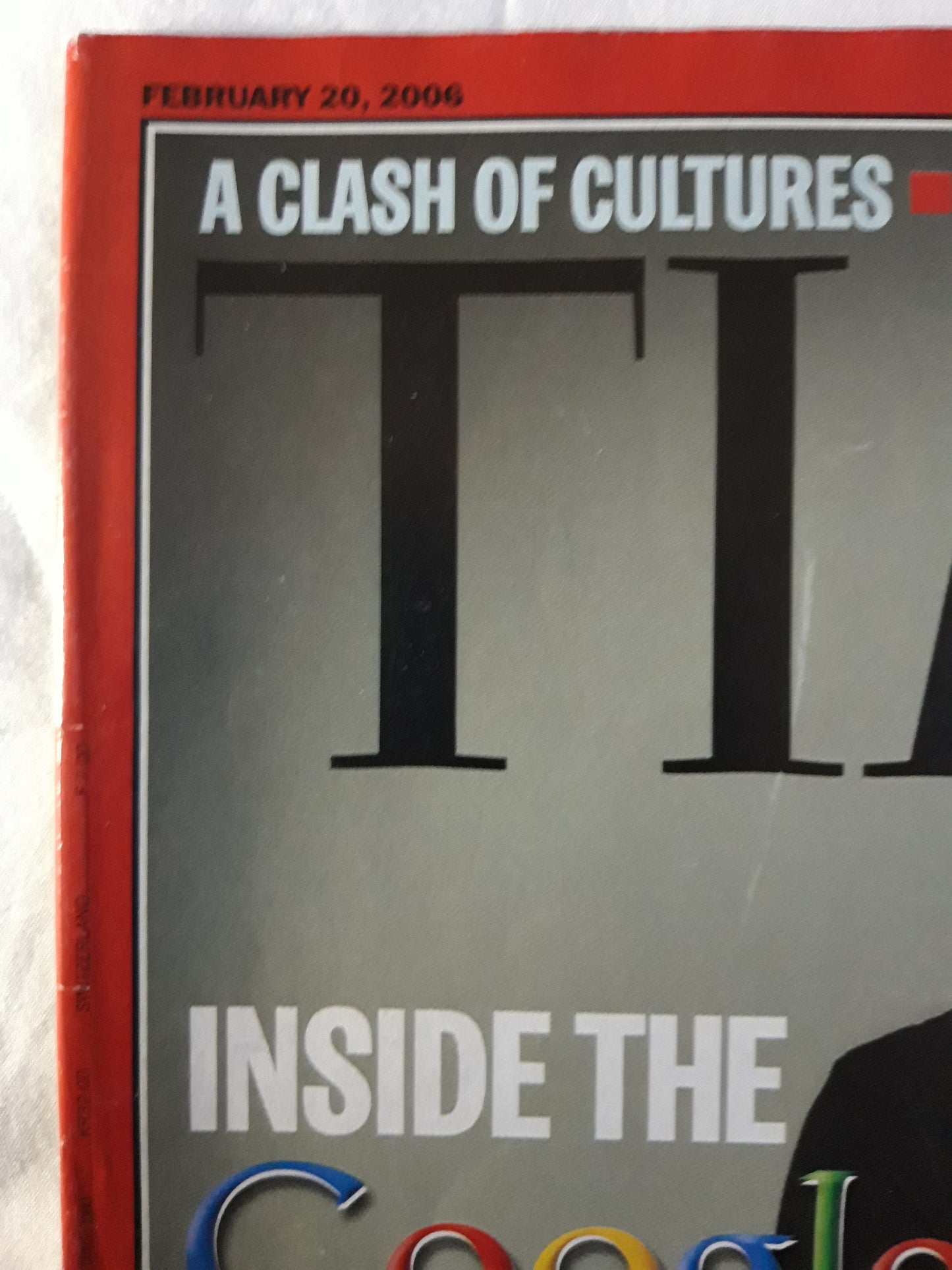 Time magazine Inside the Google Empire Larry Page Eric Schmidt Sergey Brin David Hockney: Space as art 20.02.2006 February 2006