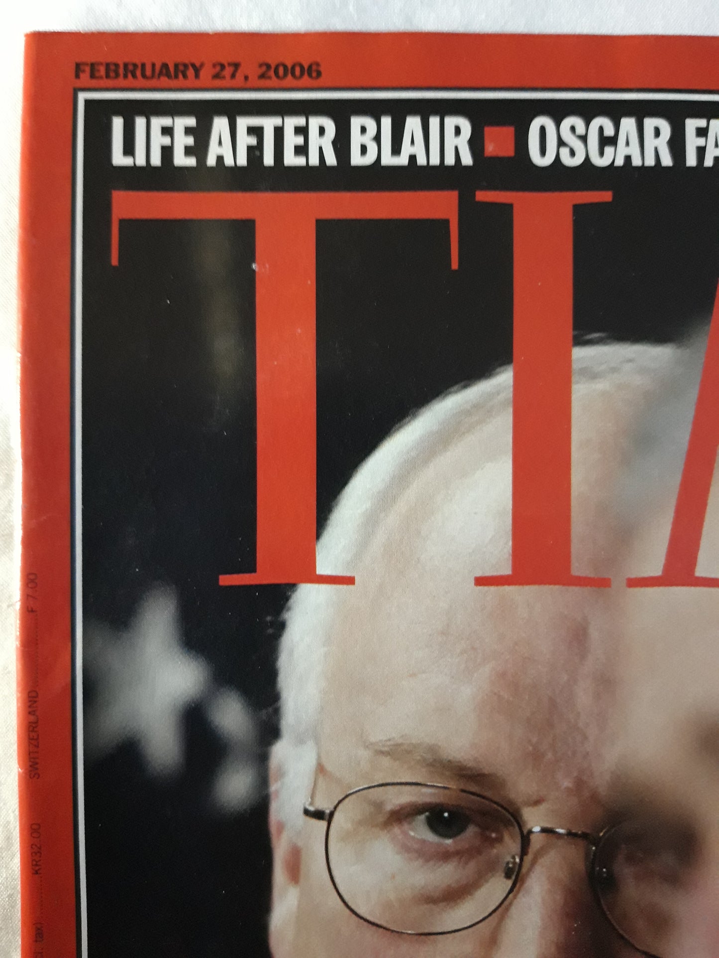 Time magazine Sticking to his guns George Bush Dick Cheney Anatomy of a Hunting Accident Life after Blair Oscar faceoffs HSBC`s Big Ambitions 27.02.2006 February 2006
