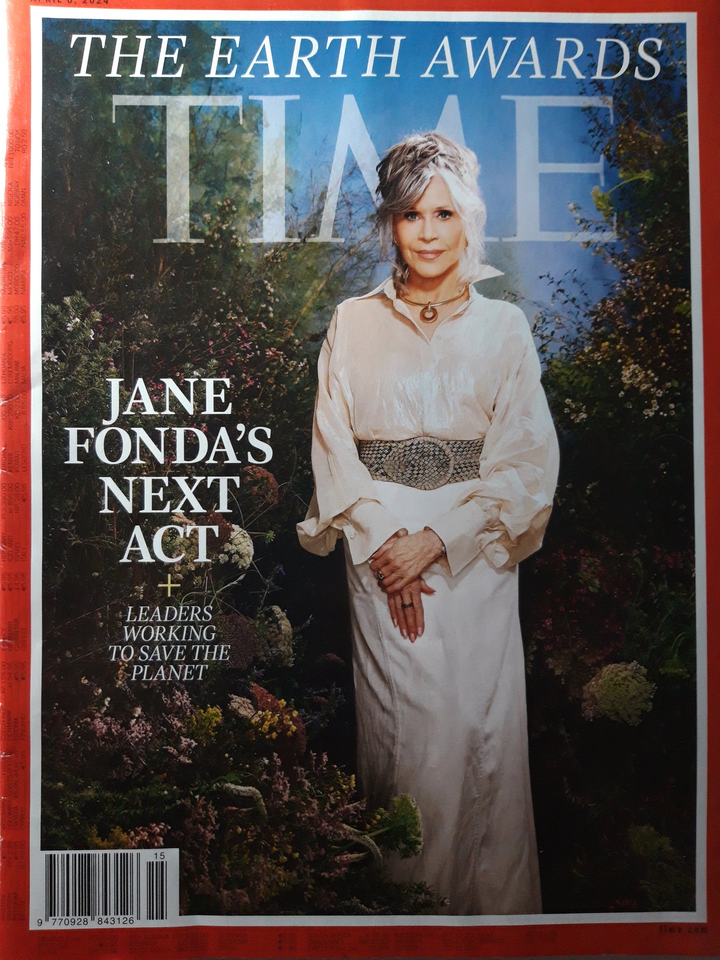 Time magazine The Earth Awards Jane Fonda`s Next Act Leaders working to save the planet 08.04.2024 April 2024