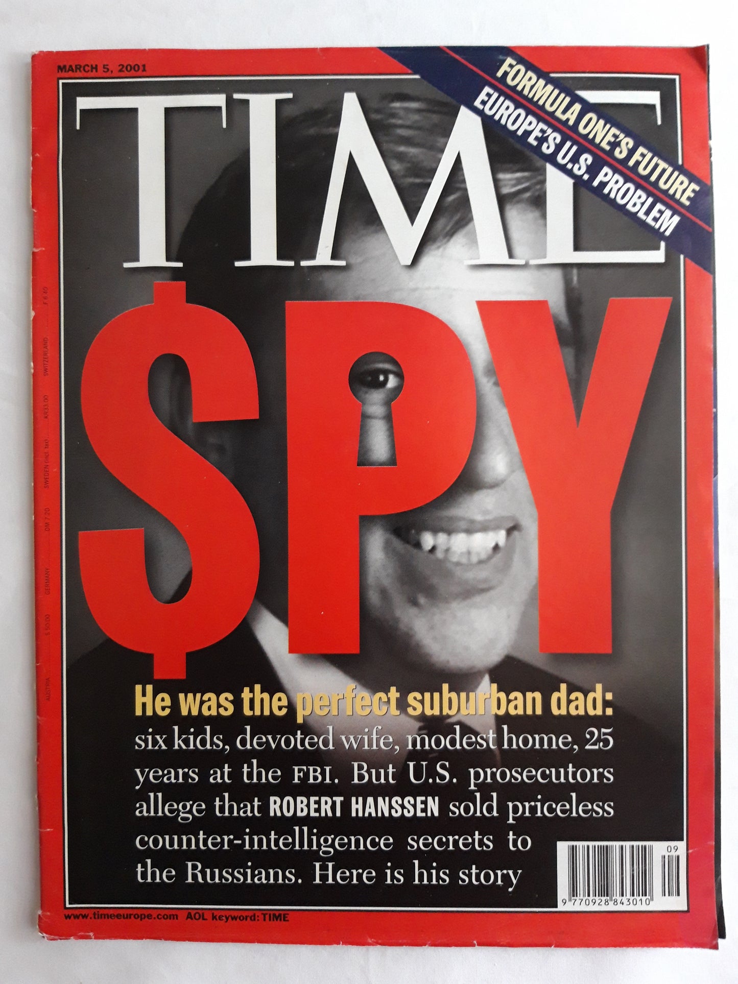 Time magazine Spy He was the perfec suburban dad  Formula One`s future Europe`s U.S Problem 05.03.2001 March März 2001