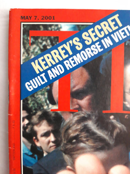 Time magazine Back In the Saddle Silvio Berlusconi Running Italy Kerrey`s secret Vietnam 07.05.2001 May Mai 2001