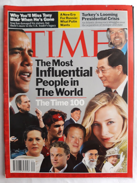Time magazine The Most Influential People in The World The Time 100 Steve Jobs What Putin wants Tony Blair Turkey Islamic democracy 14.05.2007 Mai 2007