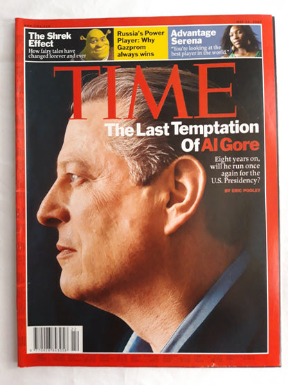 Tima magazine The Last Temptation of Al Gore The Shrek Effect Fairy tales Russia`s Power Player Gazprom Serena Williams 28.05.2007 May Mai 2007