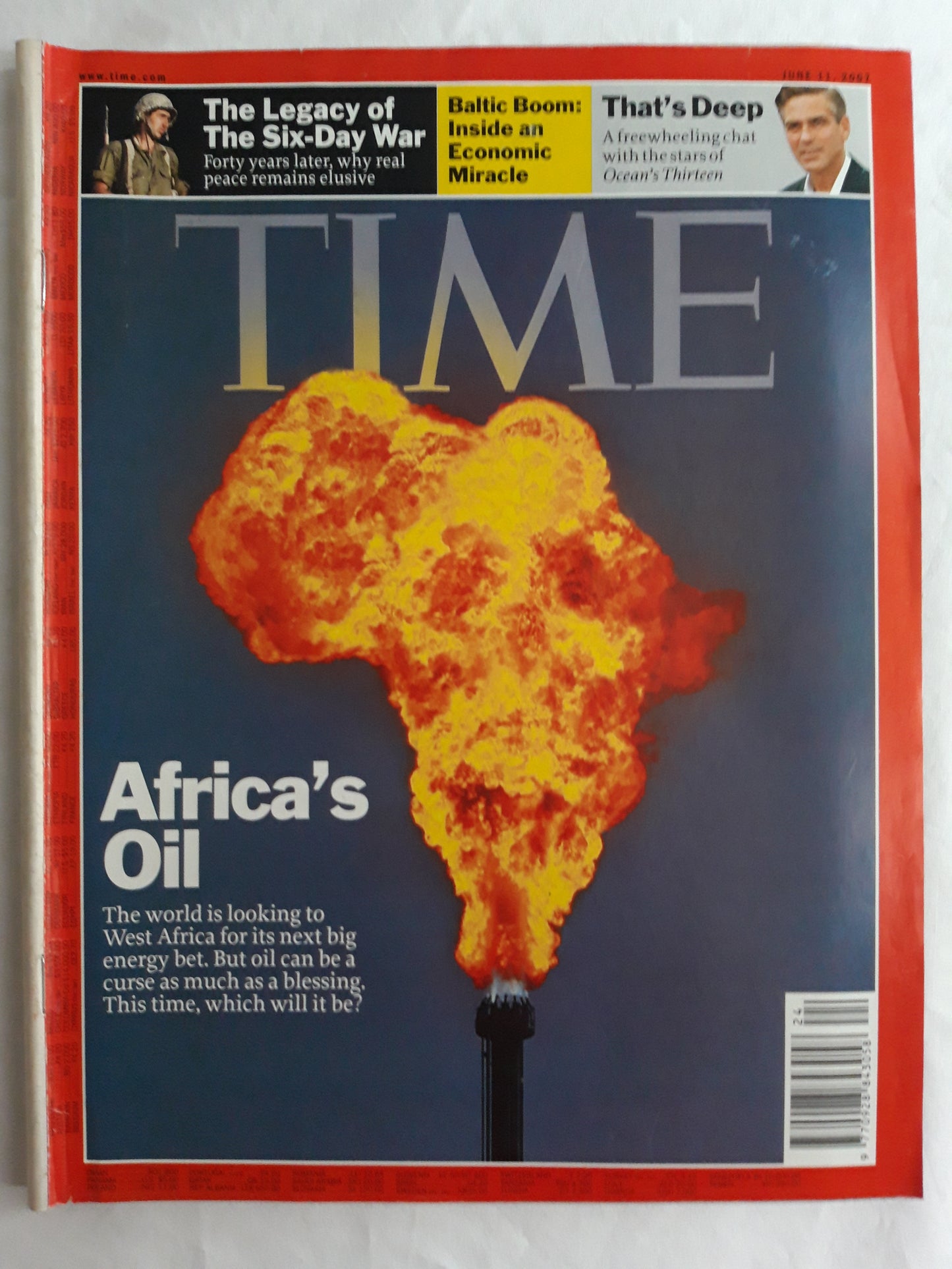 Time magazine Africa`s Oil West Africa The Legacy of the Six-Day War Baltic Boom George Clooney 11.06.2007 Juni 2007