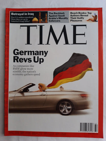 Time magazine Germany Revs Up BMW Betrayal in Iraq Saudi Arabia Beach Books 06.08.2007 August 2007