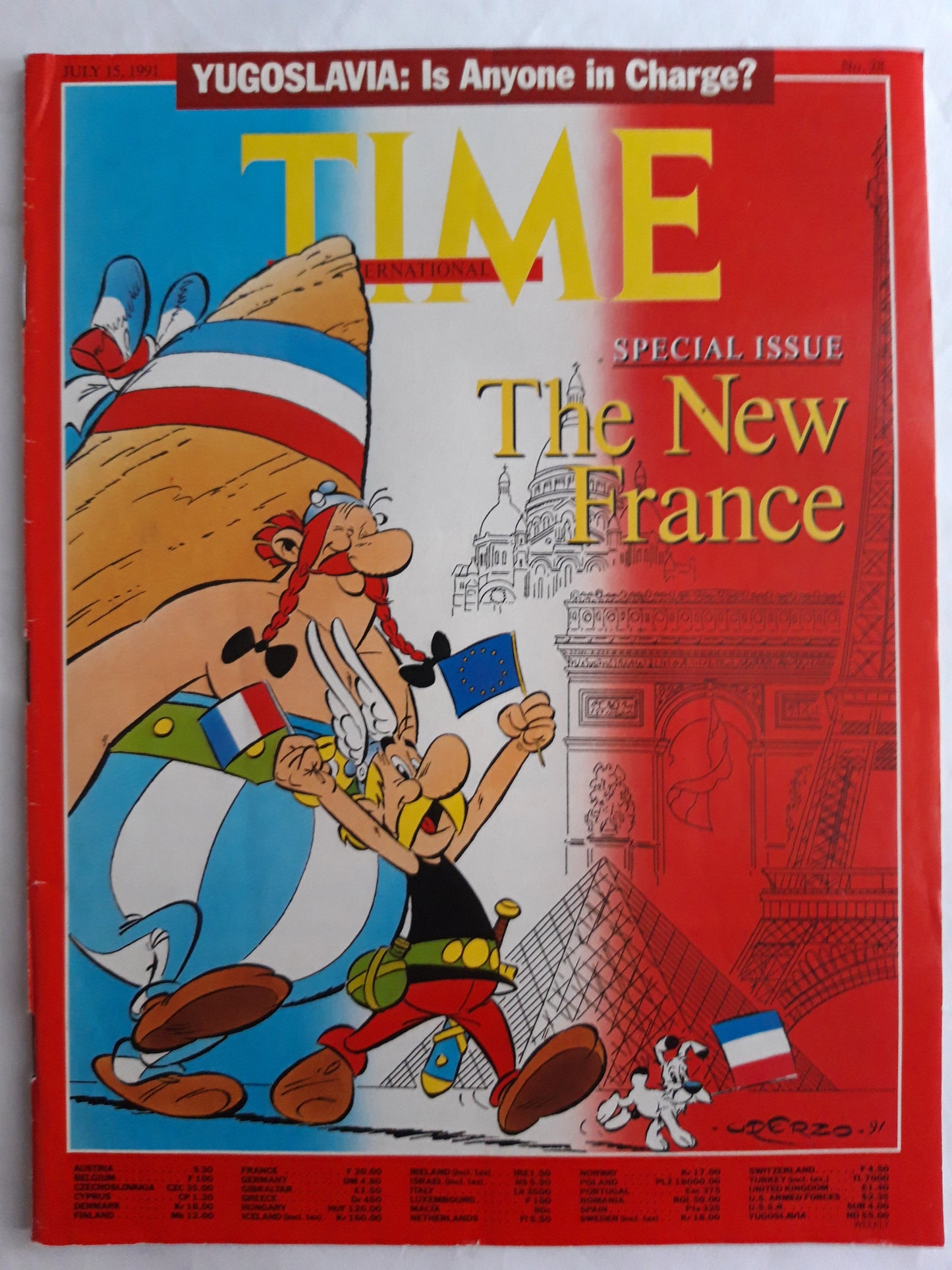 Time magazine Special issue The New France Asterix and Obelix Asterix&Obelix Yugoslavia: Is Anyone in Charge? 15.07.1991 July Juli 1991