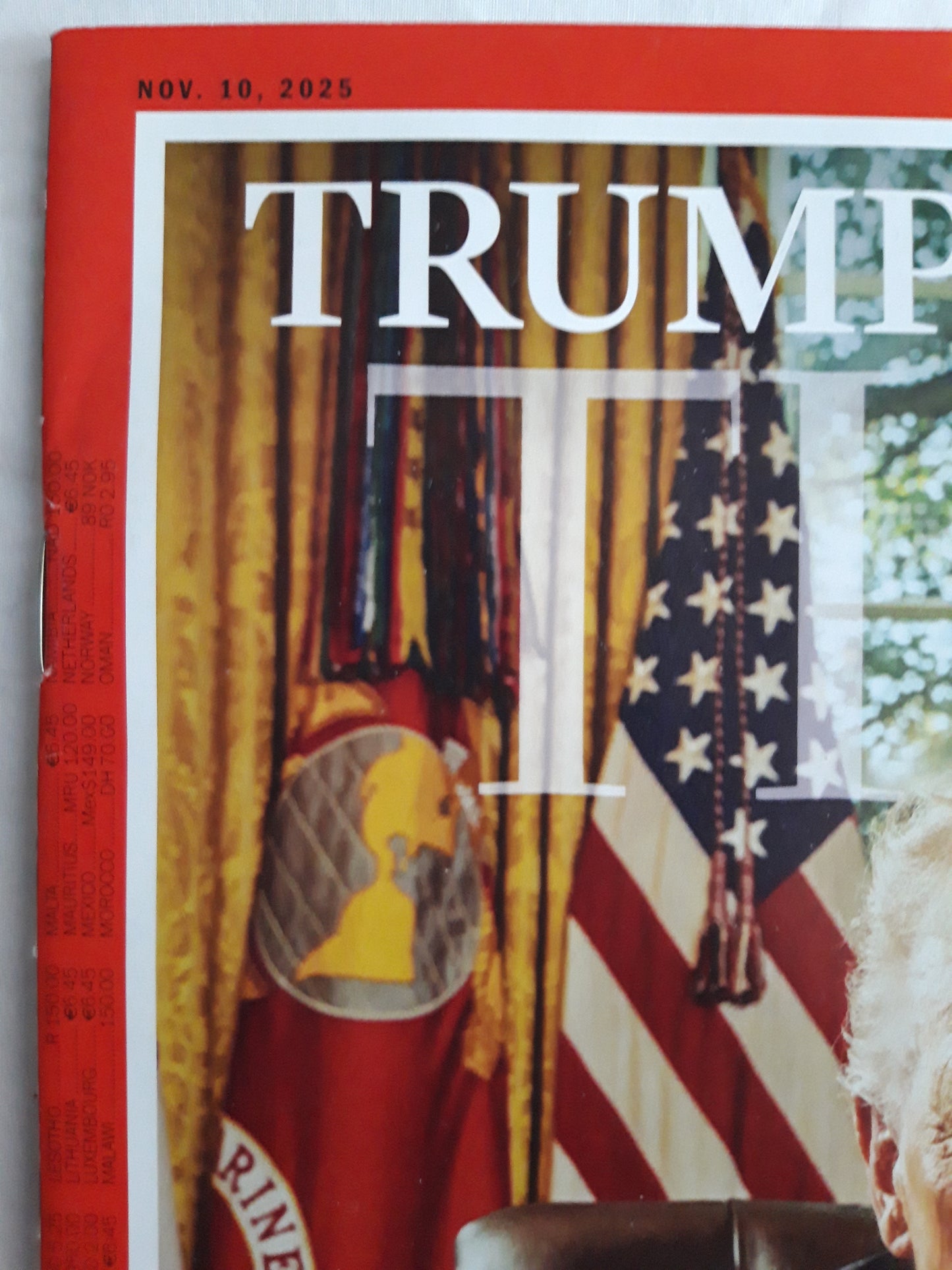 Time magazine Trump`s world The Gaza deal The fight for Taiwan Putin`s power play 10.11.2025 November 2025