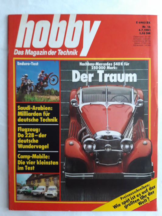 Hobby Das Magazin der Technik Der Traum Nachbau-Mercedes 540K für 250000 Mark 01.01.1981 January 1981