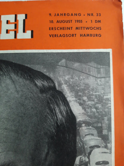 Der Spiegel Souverän im Reiche Wolfsburg Volkswagen-Millionär Heinz Nordhoff Nr. 33 9. Jahrgang 10.08.1955 August 1955