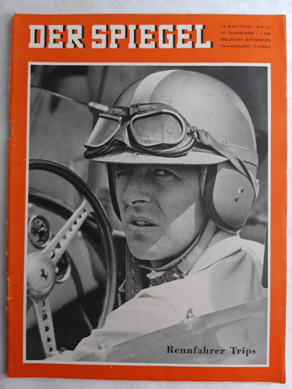 Der Spiegel Rennfahrer Graf Trips Nr. 21 14. Jahrgang 18.05.1960 May Mai 1960
