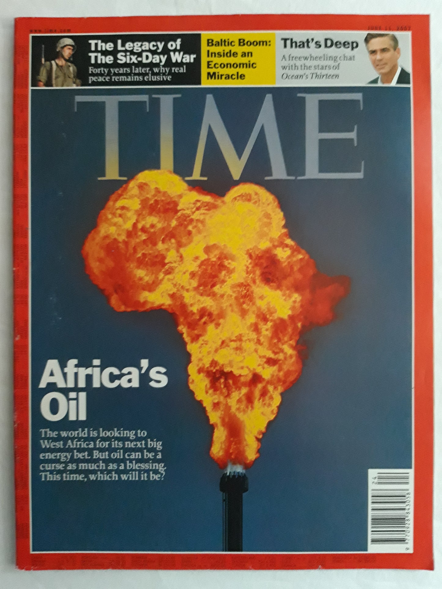 Time magazine Africa`s Oil West Africa The Legacy of the Six-Day War Baltic Boom George Clooney 11.06.2007 Juni 2007