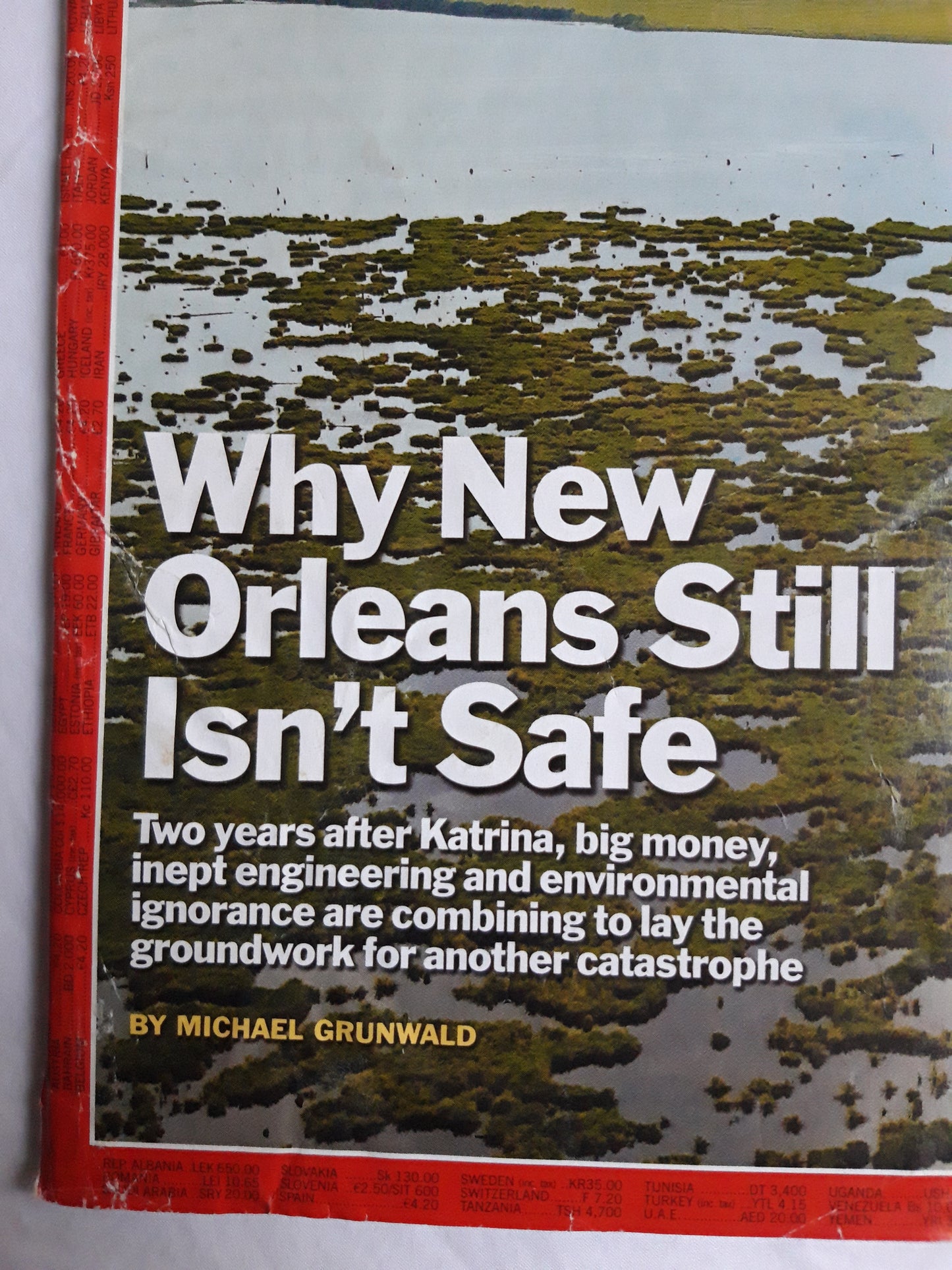 Time magazine Why New Orleans Still Isn`t Safe Katharina Jacob Zuma China and Italy Industrial Partnership Hollywood Titanic Leonardo Di Caprio Kate Winselet 20.08.2007 August 2007