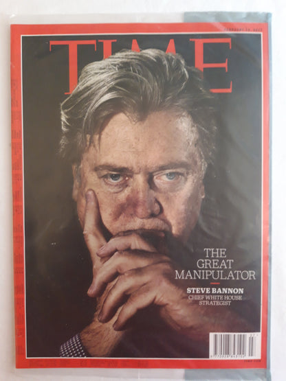 Time magazine The great manipulator Steve Bannon Chief White House Strategist Original packaging OVP Original verpackt 13.02.2017 February 2017