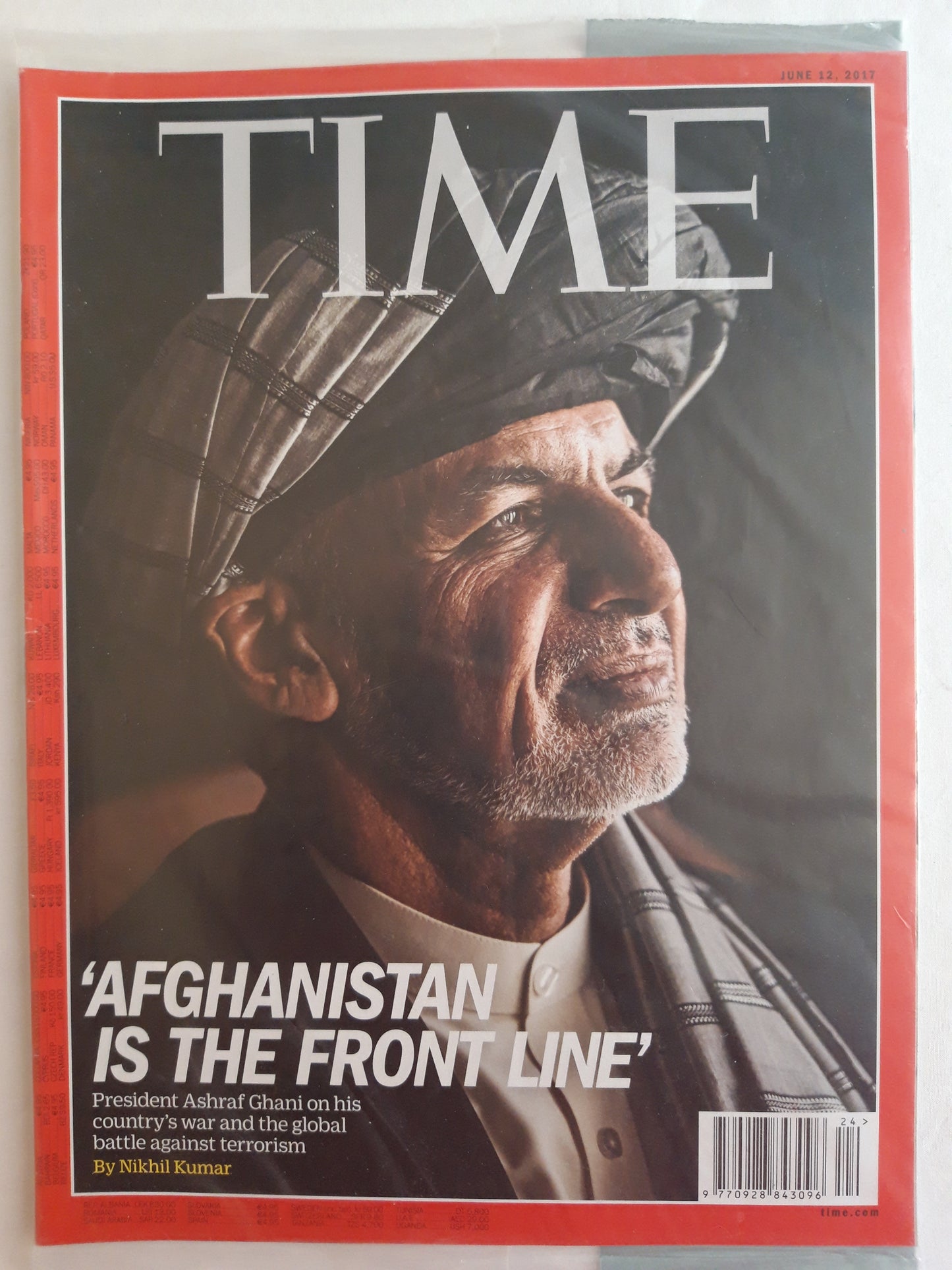 Time magazine "Afganistan is the front line" President Ashraf Ghani Original packaging OVP Original verpackt 12.06.2017 Juni 2017