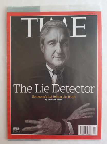 Time magazine The Lie Detector Someone`s not telling the truth Former FBI director and now special counsel Robert Mueller Original packaging OVP Original verpackt 03.07.2017 July Juli 2017