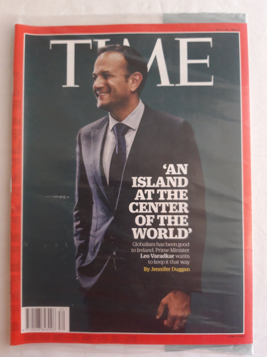 Time magazine "An Island at the center of the world" Globalism has been good to Ireland Prime minister Leo Varadkar wants to keep it that way Original packaging OVP Original verpackt 24.07.2017 Juli July 2017