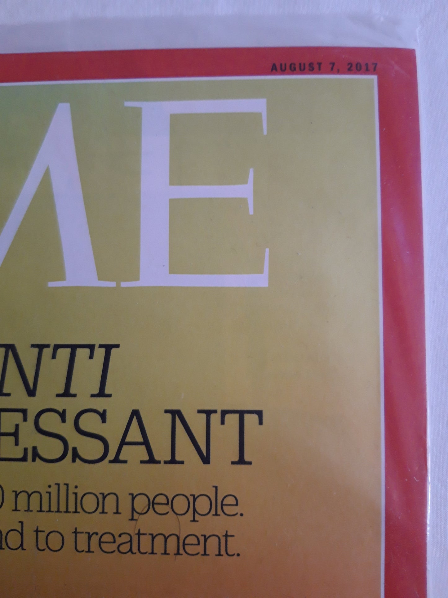 Time magazine The Anti Antidepressant Depression afficts 300 million people Original packaging OVP Original verpackt 07.08.2017 August 2017
