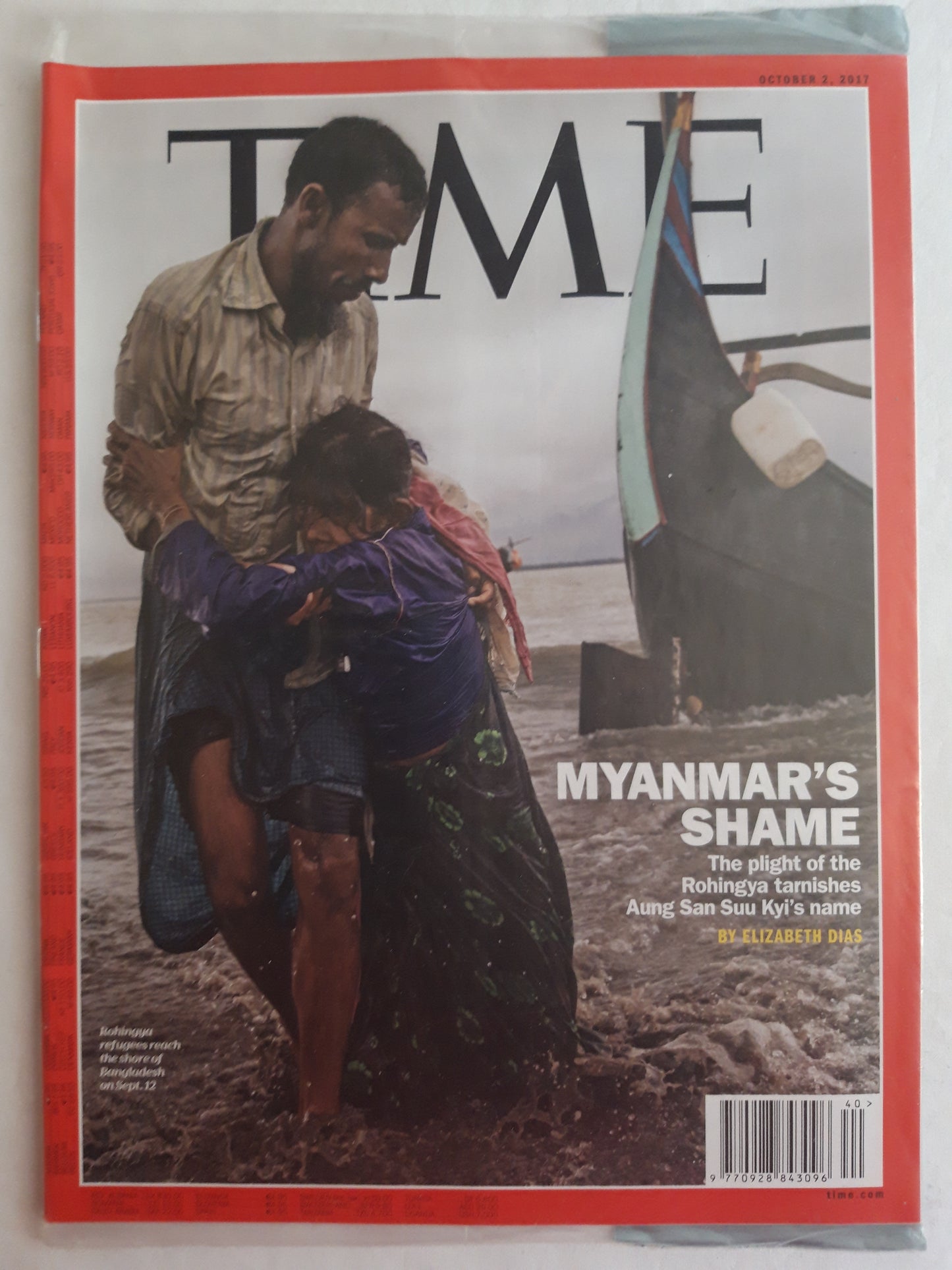 Time magazine Myanmar`s Shame Rohingya Aung San Suu Kyi Bangladesh Original packaging OVP Original verpackt 02.10.2017 Oktober October 2017