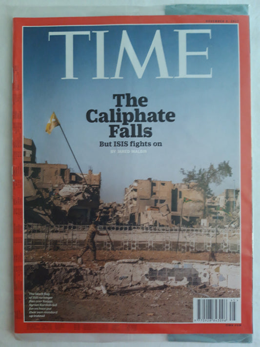 Time magazine The Caliphate Falls but ISIS fights on Raqqa Syrian Kurdish Original packaging OVP Original verpackt 06.11.2017 November 2017