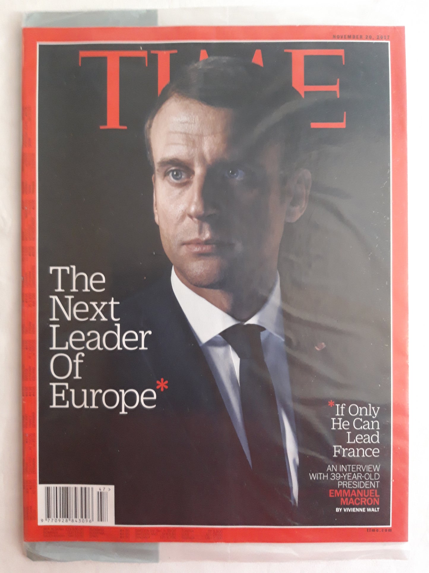 Time magazine The next Leader of Europe If only he can lead France Emmanuel Macron Original packaging OVP Original verpackt 20.11.2017 November 2017