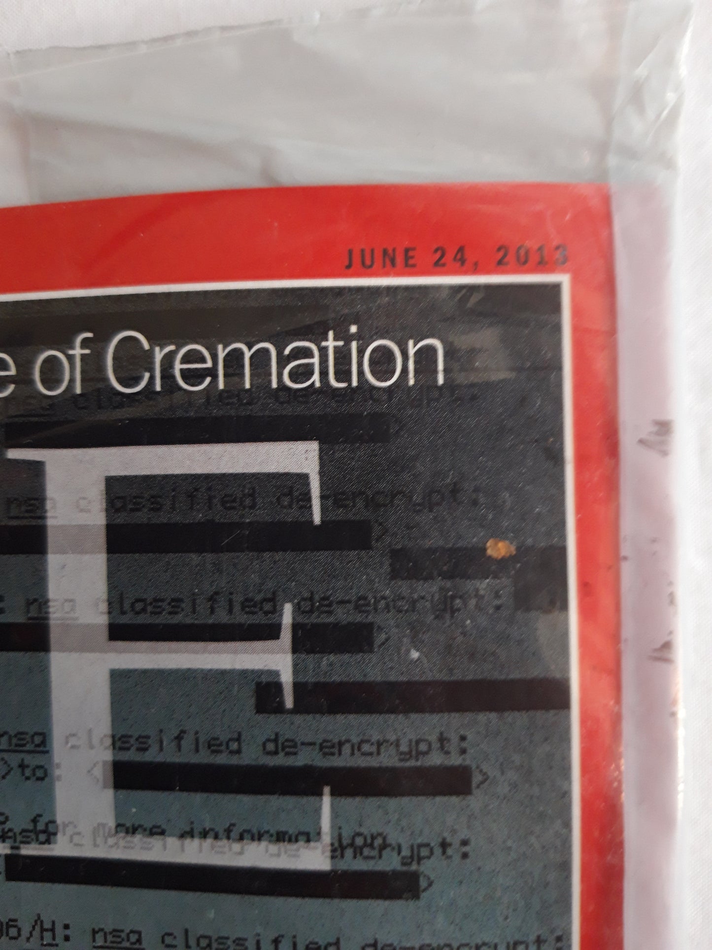 Time magazine The Informers Why a new generations of hacktivists is driven to spill the U.S. government`s secrets Mali: After the Intervention The Rise of Cremation Original packaging OVP Original verpackt 24.06.2013 Juni 2013