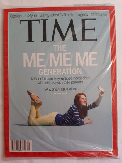 Time magazine The Me Me Me Genaration Options in Syria Bangladesh`s Textile Tragedy Original packaging OVP Original verpackt 20.05.2013 May Mai 2013