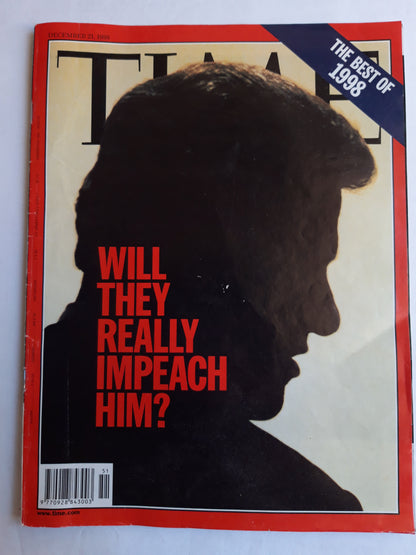 Time magazine Will they really impeach him? The best of 1998 21.12.1998 21. Dezember December 1998
