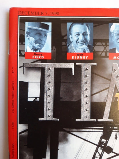 Time magazine 10 Builders & Titans Henry Ford Walt Disney Akio Morita Sam Walton Bill Gates The most influential business geniuses of the century 07.12.1998 07. Dezember December 1998