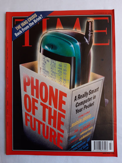 Time magazine A Really Smart Computer in Your Pocket mobile phone The Iraq crisis Back From the Brink? 23.11.1998 23. November 1998
