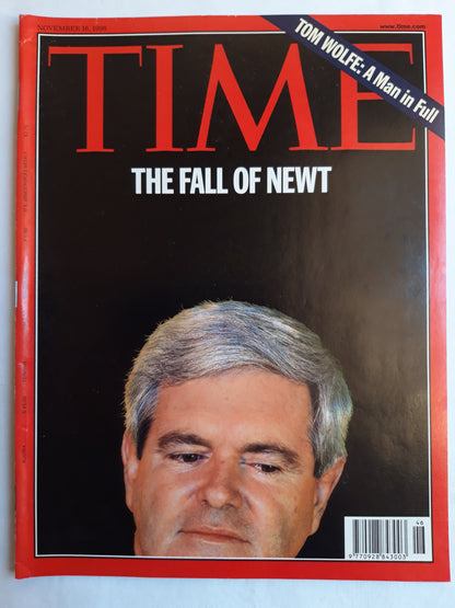 Time magazine The Fall of Newt Tom Wolfe: A Man in Full 16.11.1998 16. November 1998