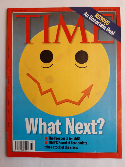 Time magazine What Next? EMU Kosovo An Uncertain Deal 26.10.1998 26. Oktober October 1998