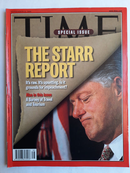 Time magazine Special Issue The starr report Bill Clinton Impeachment? 21.09.1998 21. September 1998