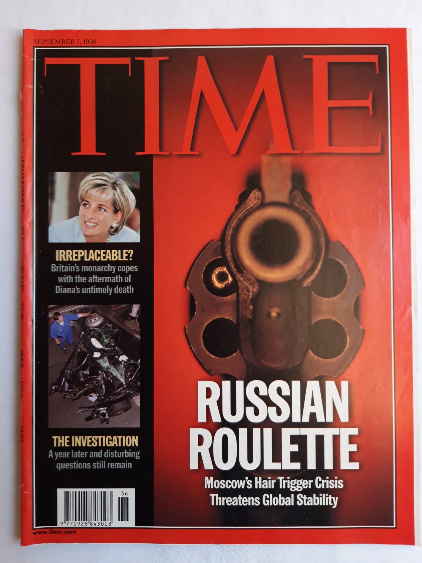 Time magazine Russian Roulette Diana`s untimely death 07.09.1998 07. September 1998