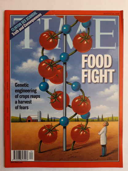 Time magazine Food fight Genetic engineering of crops reaps a harvest of fears Clinton sex scandal Truth and Consequences 24.08.1994 24. August 1994