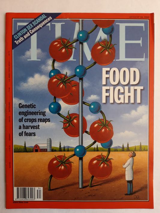 Time magazine Food fight Genetic engineering of crops reaps a harvest of fears Clinton sex scandal Truth and Consequences 24.08.1994 24. August 1994