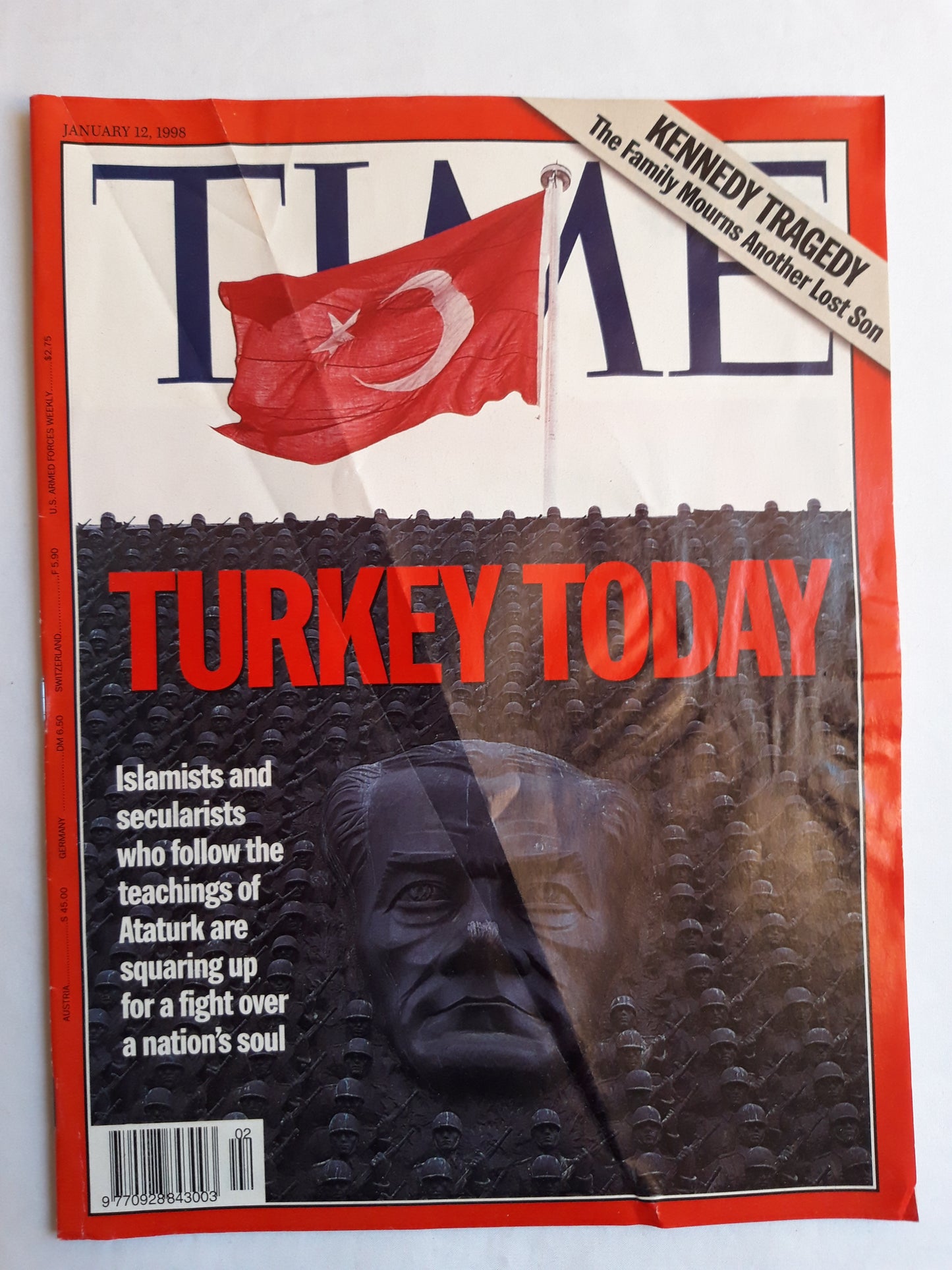 Time magazine Turkey Today Islamists and secularist who follow the teachingsof Ataturk are squaring up for a fight over a nation`s soul Kennedy Tragedy 12.01.1998 12. January 1998
