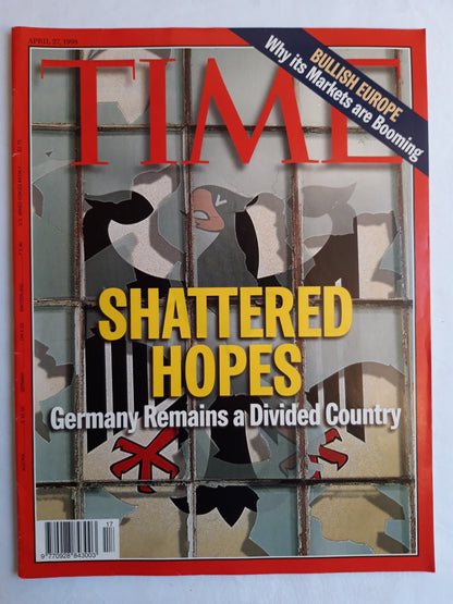 Time magazine Shattered Hopes Germany Remains a Devided Country Bullish Europe Why its Markets are Booming 27.04.1998 April 1998
