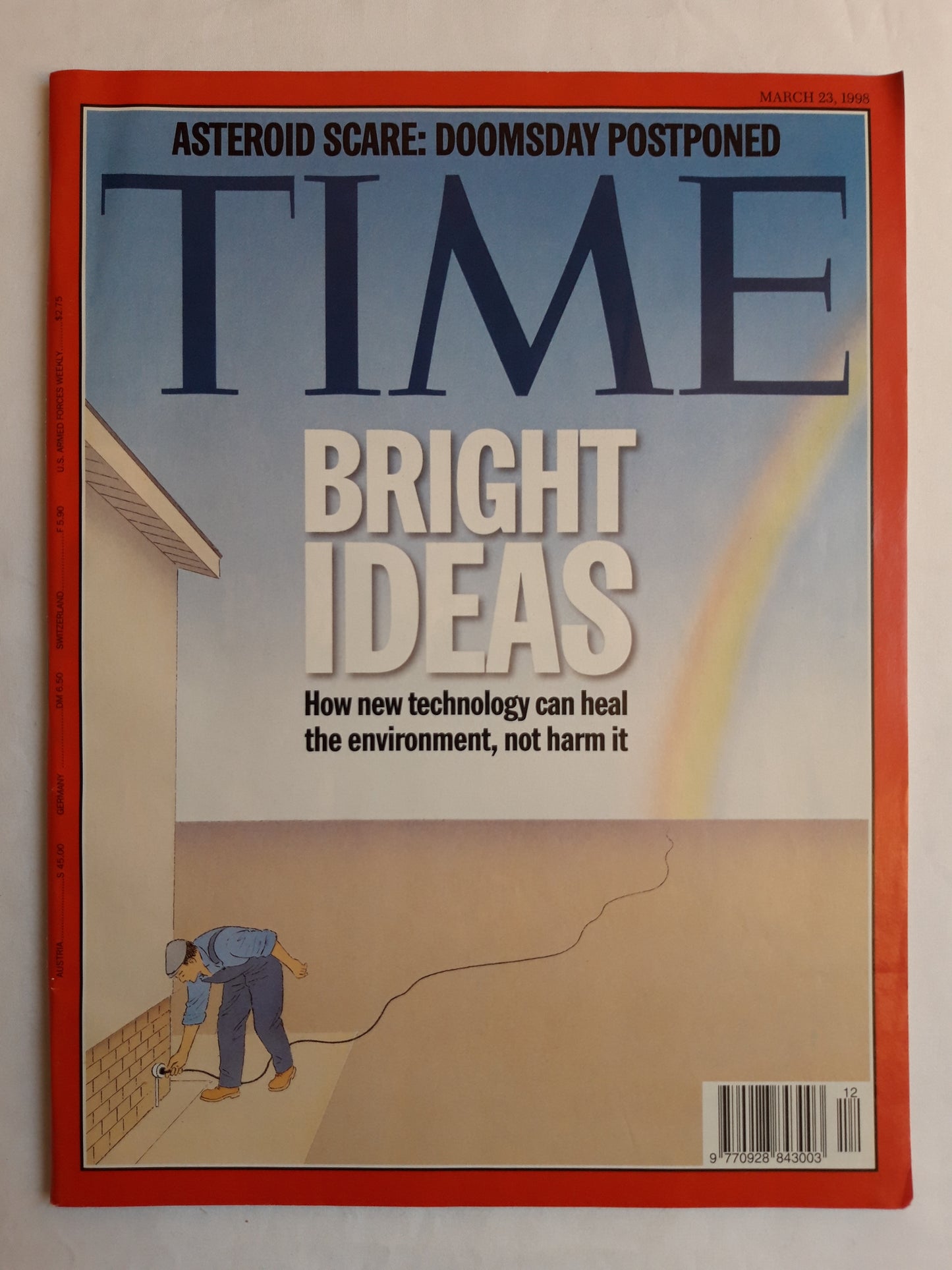 Time magazine Bright Ideas How new technology can heal the environment, not harm it Asteroid scare: doomsday postponed 23.03.1998 23. März March 1998