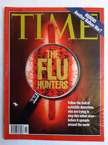 Time magazine The Flu Hunters Kosovo Another Balkan war? 16.03.1998 16. März March 1998