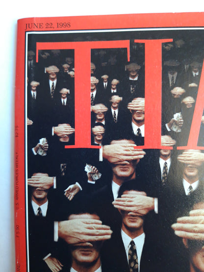 Time magazine The Cancer Of Corruption World cup Action at last 22.06.1998 22. Juni 1998